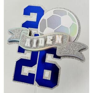 Personalized Soccer Graduation Cake Topper | Class of 2026 Custom Name Decor